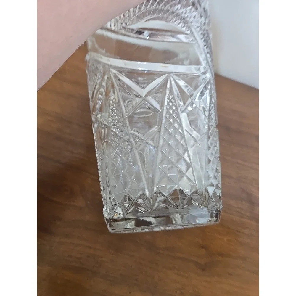 Vintage Lead Crystal Glass Vase 10